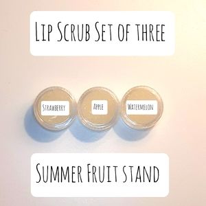 Lip Scrub Set of 3 Summer Fruit Stand SEE DESCR...